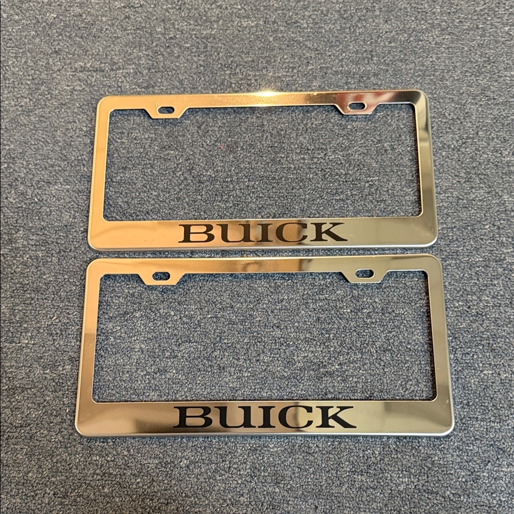 BUICK Chrome Silver License Plate Frame Set